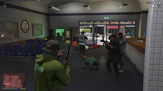 GTA 5 RDE 4.0.1 - Grove Street Families' Assault On The Police Station + Ten Star Escape
