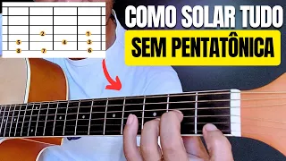 Como solar tudo SEM PENTATÔNICA em tons MAIORES e tons menores no violão com uma única ESCALA