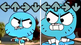 Friday Night Funkin Tricky Phase 3 but it's gumball