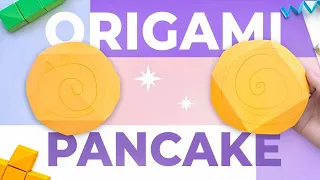 Оригами Блин из бумаги | Оригами на Масленицу | Origami paper Pancake