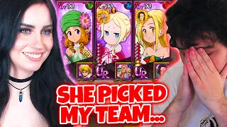 I let her PICK our PvP teams... (Valentine's Day Edition) | The Seven Deadly Sins: Grand Cross