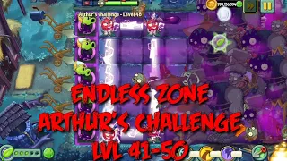 Plants vs Zombies 2 - Dark Ages | Endless Zone All Max Level Plants Test Level 41 - 50