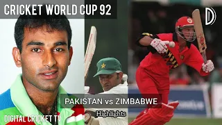 CRICKET WORLD CUP 92 / PAKISTAN vs ZIMBABWE / 7th Match / Highlights / DIGITAL CRICKET TV