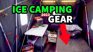 MY LOADED Ice Camping Gear Setup 2023 Ice Season