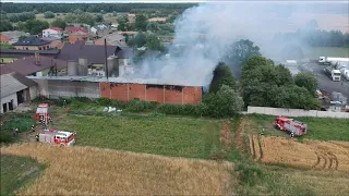 Pożar hali z tłuszczem zwierzęcym w Świątkowicach