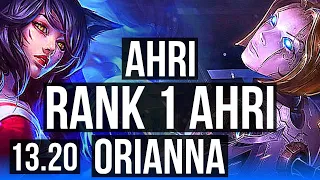 AHRI vs ORIANNA (MID) | Rank 1 Ahri, Rank 5, Quadra, 11/1/3, Legendary | NA Challenger | 13.20