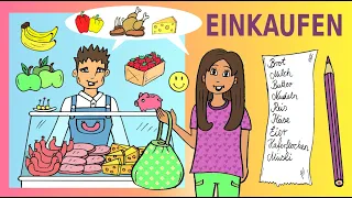 Deutsche Dialoge: Einkaufen / Supermarkt / German lesson: grocery shopping / Deutschkurs A1 / A2 /B1