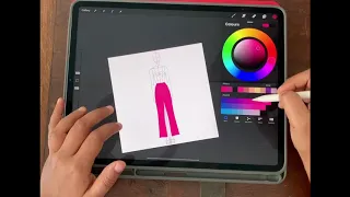 Tutorial 3: How to draw trousers in Procreate - Fashion Illustration for Beginners