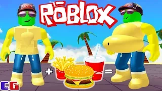 Я НАЧИНАЮ ТОЛСТЕТЬ! СИМУЛЯТОР ТОЛСТЯКА в Roblox Мультяшная игра для детей EATING SIMULATOR