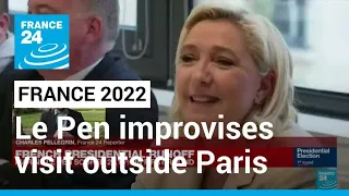 French presidential runoff: Le Pen improvises visit outside Paris • FRANCE 24 English