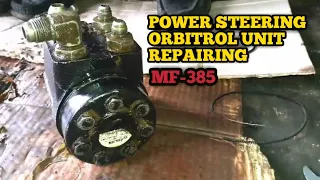 Power Streering Orbitrol Unit Repairing MF-385 Hydraulic steering bleed #tractor #steering #mf