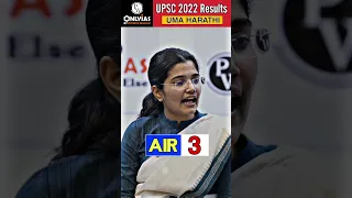 UMA HARATHI, AIR 3 | UPSC CSE 2022 | PWOnlyIAS #upsc #shorts