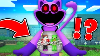 How JJ and Mikey Escape from Scary Prison inside CATNAP in Minecraft? - Maizen