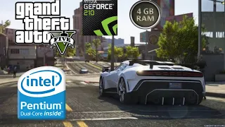 GTA V On Intel Dual Core E5500 4GB DDR2 RAM And Nvidia Geforce 210 1GB DDR3