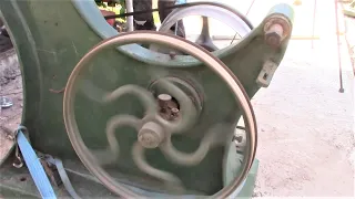 Connecting Giant Vintage Bandsaw To A Vintage Stationary Engine..