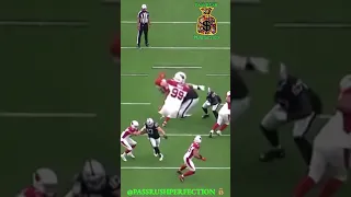 2022 Arizona Cardinals JJ Watt pass rush - stutter, counter swim for sack on Derek Carr