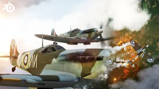 WWII Cinematic Dogfight - Blender 3D