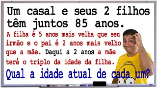 2 PROBLEMAS DE CONCURSOS COM FRAÇÕES E IDADES - Prof Robson Liers - Mathematicamente