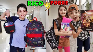 RICO VS POBRE ORGANIZANDO MATERIAL ESCOLAR 2023