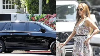 Jennifer Lopez makes quick getaway from Ben Affleck's home in SUV after they put on united front for