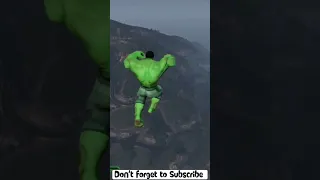 Hulk Jumping Around the map #shorts #short #avengers #hulk #gtav #gta5 #marvel