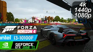 Forza Horizon 4 | GTX 1660 ti + i3-10100f - 4k, 1440p, 1080p - Extreme, High settings