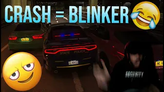 CHASING CRIMINALS + FAT BLINKERS in a HELLCAT POLICE CAR 😂