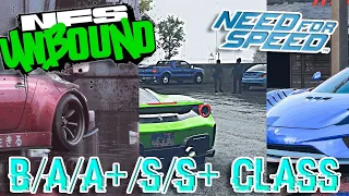 B, A, A+, S, S+ CLASS - TOP BEST CARS - META BUILD - NEED FOR SPEED UNBOUND