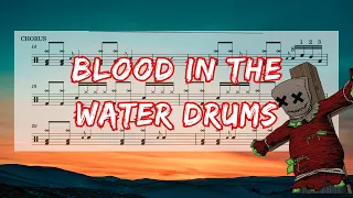 🥁HOW TO PLAY DRUM- BLOOD IN THE WATER GRANDSON- DRUM SCORE/ TRANSCRIPTION/  DRUM NOTES 🥁