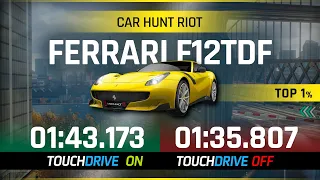 Asphalt 9 Car Hunt Riot - FERRARI F12tdf - Touchdrive & Manual Laps - SIGHTSEEING