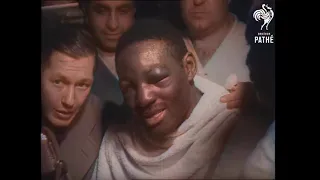 Ezzard Charles Post-Fight Interview after he Beats Joe Louis - 1950 in Color