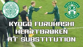 Celtic 2 - Hibs 1 - Kyogo Furuhashi - 古橋 亨梧  - Heartbroken At Substitution - 19 December 2021