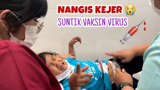 NANGIS KEJER 😭 FATHIA SUNTIK VAKSIN VIRUS JE 💉| QIFA AGUNG