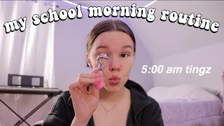 my REAL school morning routine