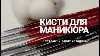 Все о кистях для маникюра😍Лайфхаки по уходу за кистями