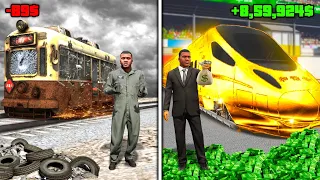 Passei de MAQUINISTA DE TREM POBRE pra RICO! (Gta 5)