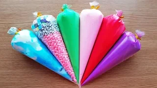 Making Slime Piping Bags - Satisfying Crunchy Fluffy