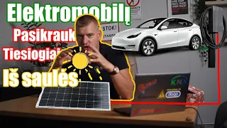 Kaip pasikrauti elektromobilį tiesiogiai nuo saulės? Eltis LT