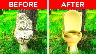 EXTREME TOILET RENOVATION || SMART BATHROOM HACKS FOR ALL OCCASIONS