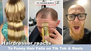 Hairdresser reacts To Funny hair fails and wins compilation on Tik Tok & Reels