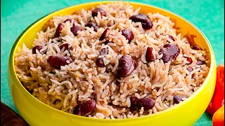 JAMAICAN COCONUT RICE and BEANS (Rice and Peas)