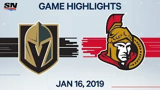 NHL Highlights | Golden Knights vs. Senators – Jan. 16, 2020