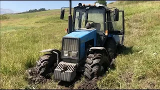 Again MTZ Stuck | Tractor Belarus Stuck with Rotors