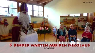 Nikolaus im Kindergarten - Spruch-Fünf Kinder  - Kinderkrippe Kita Bad Waltersdorf 5 MTS