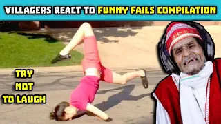 Villagers React To Funny Fails Compilation ! Tribal People Try Not To Laugh Challenge