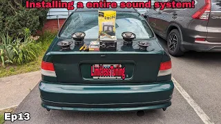 How to install an entire sound system in your old car |1996-2000 Honda civic|
