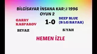kasparov bilgisayar (deep blue) 1996 oyun 2 sonuç (1-0)