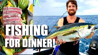 Trolling for Dinner! Catch clean cook - How to Catch Tuna Trolling