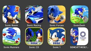 Sonic boom 2, Sonic Racing, Sonic Forces, Sonic Dash, Sonic Runners, Sonic CD, Sonic 1...