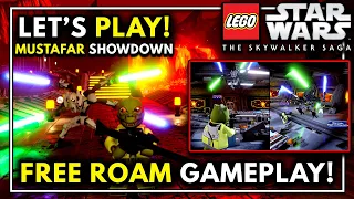 We DUELED On MUSTAFAR In LEGO Star Wars: The Skywalker Saga! | Free Roam Gameplay